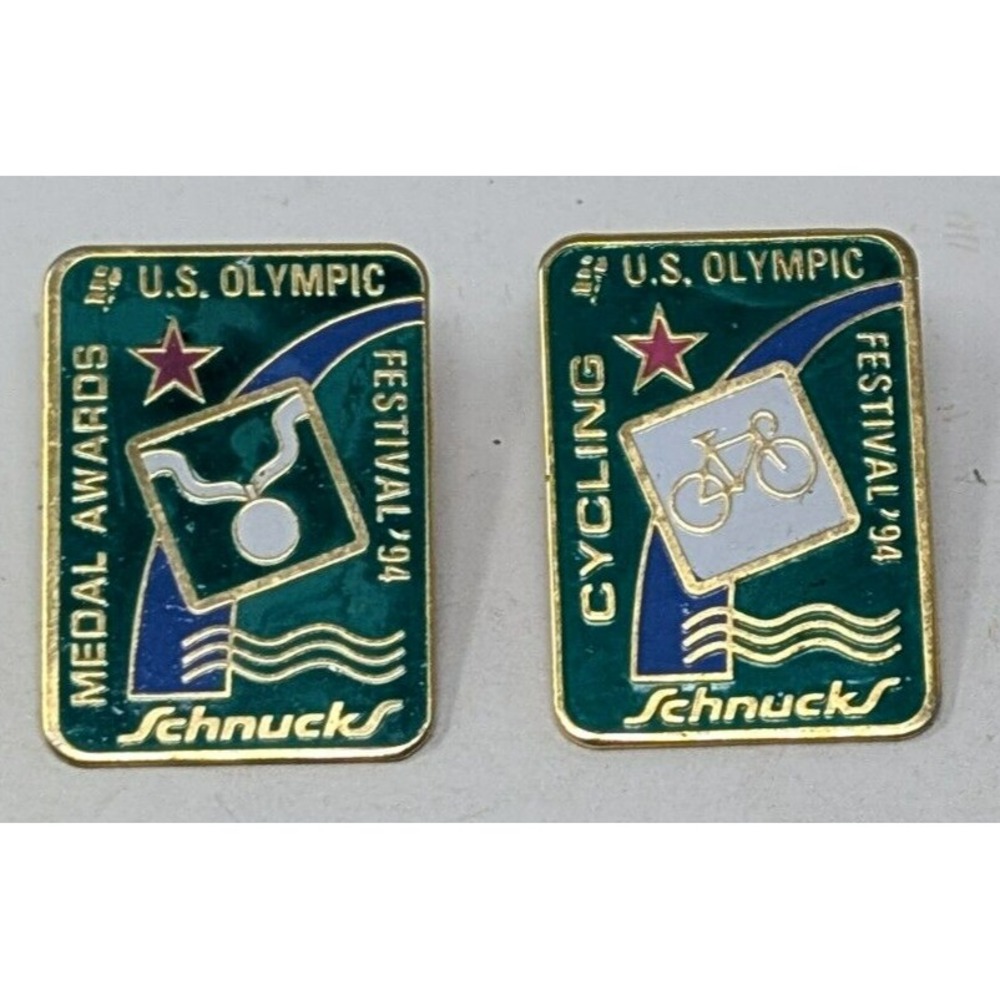US Olympic Festival 94‎ Schnucks Enamel Pin Lot  1994 Cycling Awards VTG